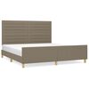vidaXL Posteljni okvir brez vzmetnice taupe 160x200 cm blago