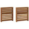 vidaXL Oroženja 2 pcs Rjava 58.5 x 10 x 61 cm Konstruiran les
