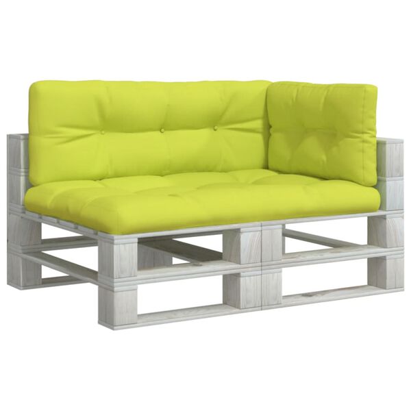 vidaXL Blazine za kavč iz palet 3 kosi svetlo zelene