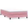 vidaXL Box spring postelja brez vzmetnico roza 120x210 cm žamet