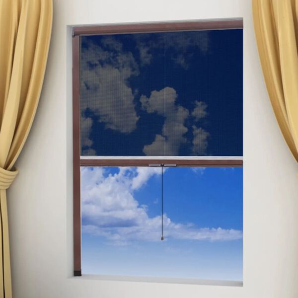 Rjava spuistna mreža proti insektom za okna 60 x 150 cm