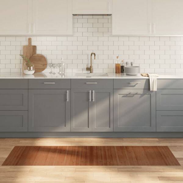 vidaXL Preproga pravokotna rjava 60x200 cm bambus