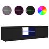 vidaXL TV omarica z LED lučkami črna 140x40x36 cm