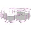 vidaXL Vrtna sedežna garnitura 7-delna z blazinami siv poli ratan