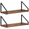 vidaXL Stenske police 2 kos Star les 40 x 16 x 15,5 cm