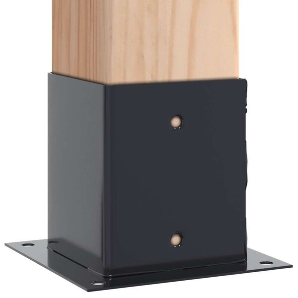 vidaXL Post Bases Square 4 kosi Antracit 121x121 mm