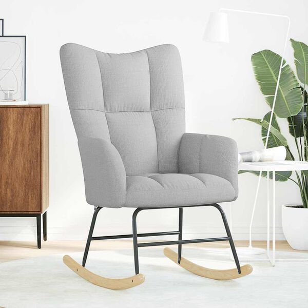 vidaXL Gugalni stol Cloud Grey Fabric