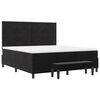 vidaXL Postelja z vzmetnico z vzmetnico Črna 180 x 200 cm Žamet