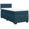 vidaXL Box spring postelja z vzmetnico temno modra 80x200 cm žamet