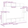 vidaXL TV enote Namestitev na steno 4 pcs Umetni hrast Konstruiran les