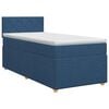vidaXL Postelja boxspring z vzmetnico Modra 80 x 200 cm Blago