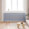 vidaXL Pokrov za radiator MDF siv 205 cm
