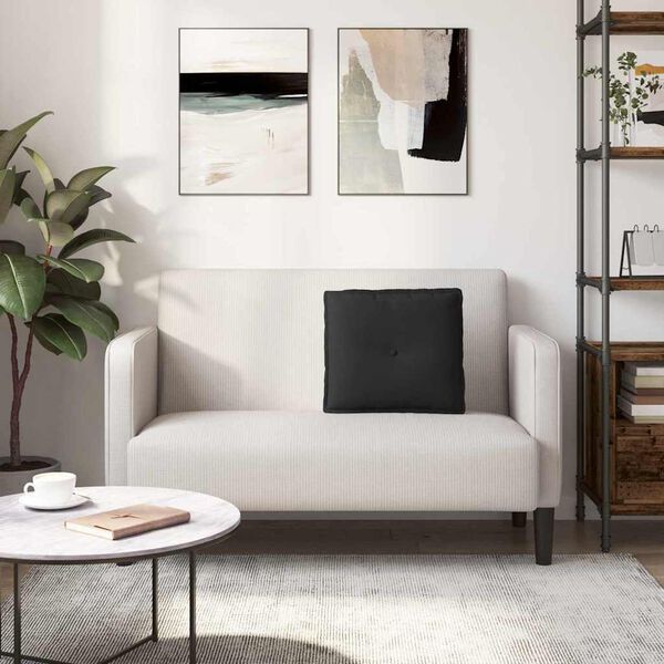 vidaXL Poglavni vzglavnik Črna 50 x 45 cm Mikrofiber tkanina