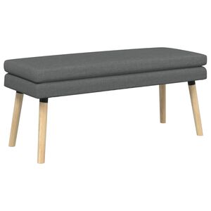 vidaXL Dvojna klop Temno siva 110 x 40 x 47 cm Blago