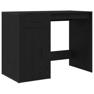 vidaXL Miza Črna Orehovina 100 x 49 x 74 cm Inženirski les
