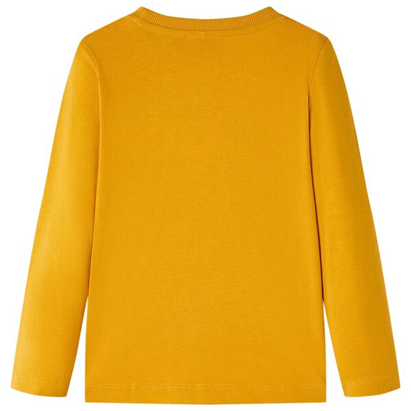 Otroška majica z dolgimi rokavi oker 104