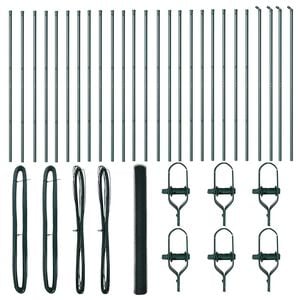 vidaXL Heksagonalna podpora za ograjo 50 x 1,6 m Jeklo s PVC premazom