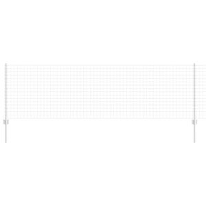 vidaXL Ograja s stebrom srebrna