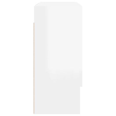 vidaXL Stenska omarica visok sijaj bela 60x31x70 cm inženirski les