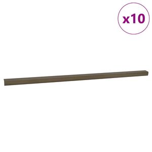 vidaXL Robniki za stopnice 10 kos Rjava 67 x 3.5 x 3 cm Aluminij