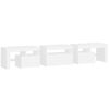 vidaXL TV omarica z LED lučkami bela 200x36,5x40 cm