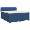 vidaXL Postelja boxspring z vzmetnico Modra 140 x 200 cm Blago