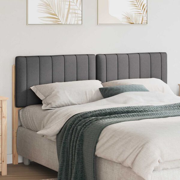 vidaXL Tapecirano vzglavje z vzglavjem Rjava in temno siva 150 cm