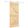 vidaXL Drsna vrata 85 x 210 cm Masiven borov les (neobdelan)