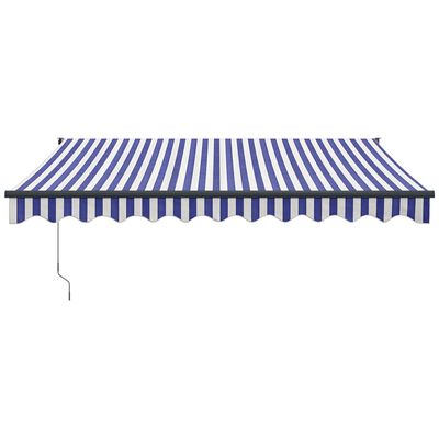 vidaXL Avtomatsko zložljiva tenda modra in bela 3x2,5 m