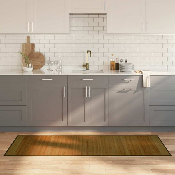 vidaXL Preproga pravokotna rjava 70x200 cm bambus