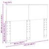 vidaXL Vzglavje Bela 120 cm Konstruiran les