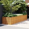 vidaXL Vrtna visoka greda 386x100x69 cm corten jeklo