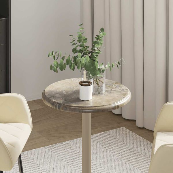 vidaXL Mizna plo&scaron;ča siva &Oslash; 40x2,5 cm marmor