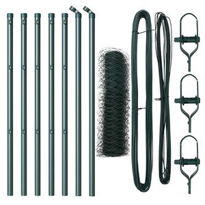 vidaXL Heksagonalna podpora za ograjo 10 x 0,6 m Jeklo s PVC premazom