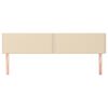 vidaXL Posteljno vzglavje krem 180x5x78/88 cm blago