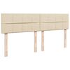 vidaXL Otomanski posteljni okvir z vzmetnicami krem 160x200 cm blago