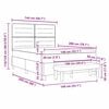 vidaXL Postelja z vzmetnico z vzmetnico Modra 140 x 200 cm blago