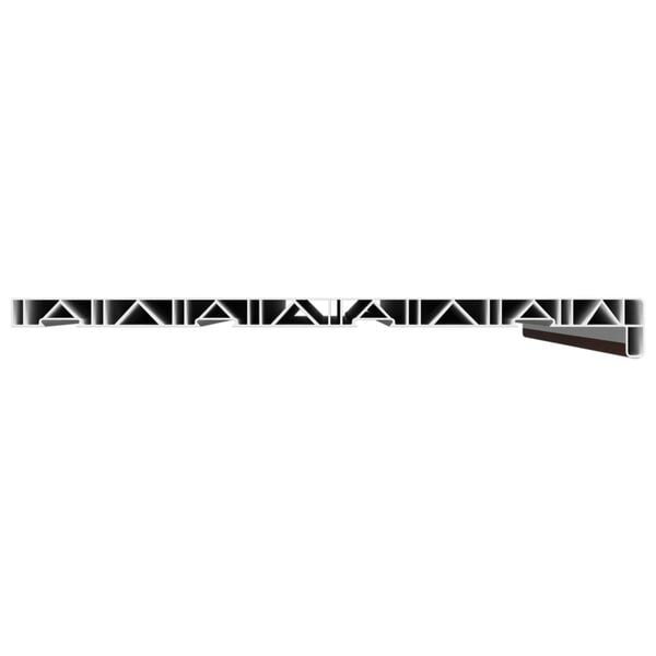 vidaXL Okenski nadstre&scaron;ek Rjava les 100 x 45 x 4,5 cm PVC