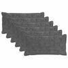 vidaXL Prevleka za blazino 6 kos HOUTEN Temno siva 40 x 80 cm