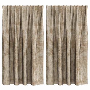 vidaXL Velvete zavese z zavesami 2 pcs &Scaron;ampanjec 140 x 140 cm Žamet