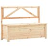 vidaXL Klop s prostorom za shranjevanje 120 cm trdna borovina