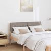 vidaXL Tapecirano vzglavje Taupe 140 cm Masivno borovo les