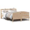 vidaXL Posteljni okvir brez vzmetnice 135x190 cm trdna borovina
