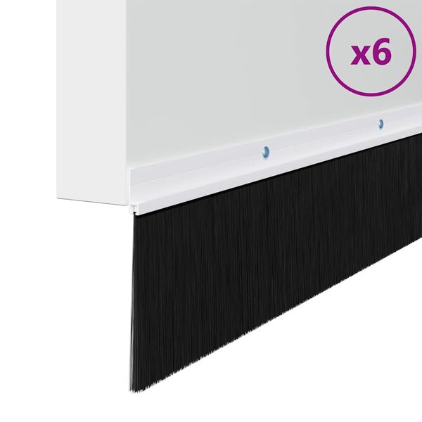 vidaXL Skrbniki za vrata z vijaki 6 pcs Bela 100 cm