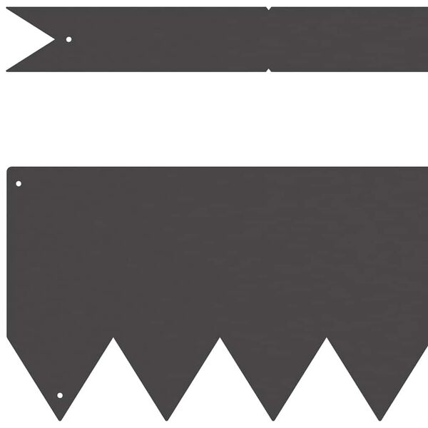 vidaXL Robovi trave 30 pcs Črna 100 x 0,05 x 20 cm Medenina