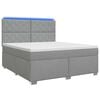 vidaXL Postelja boxspring z vzmetnico Svetlo siva 160 x 200 cm Blago