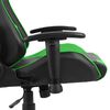 vidaXL Vrtljiv gaming stol zelen PVC