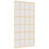 vidaXL Drsna vrata zlata 102,5x205 cm mat ESG steklo in aluminij