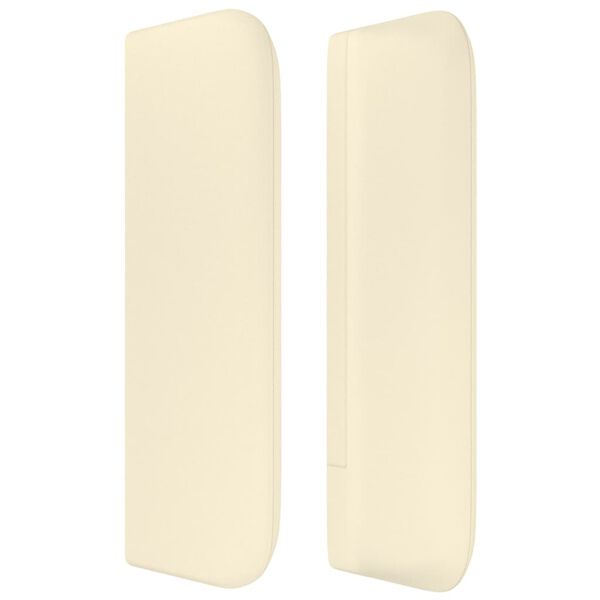 vidaXL Vzglavje z u&scaron;esi krem 163x16x78/88 cm umetno usnje