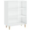vidaXL Komoda visok sijaj bela 69,5x32,5x90 cm konstruiran les